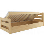 Detská postel David Ernie prírodná + matrac 200x90cm